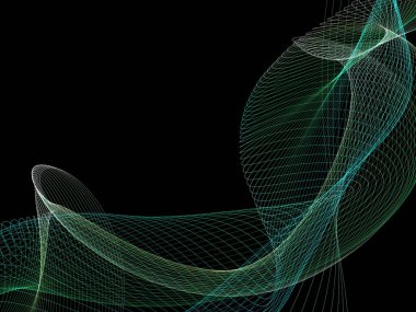 Parlayan soyut dalgalar ve soyut arkaplan ile koyu soyut arkaplan