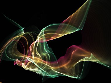 Parlayan soyut dalgalar ve soyut arkaplan ile koyu soyut arkaplan