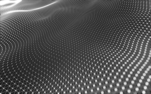 Абстрактний Багатокутний Простір Низький Полі Темний Фон Єднувальними Точками Лініями — стокове фото