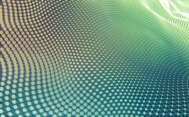 Noktaları ve çizgileri birleştiren soyut çokgen uzay düşük polyester arka plan. Bağlantı yapısı. 3d oluşturma