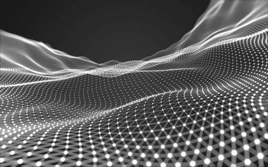 Noktaları ve çizgileri birleştiren soyut çokgen uzay düşük polyester arka plan. Bağlantı yapısı. 3d oluşturma