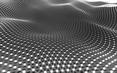 Noktaları ve çizgileri birleştiren soyut çokgen uzay düşük polyester arka plan. Bağlantı yapısı. 3d oluşturma
