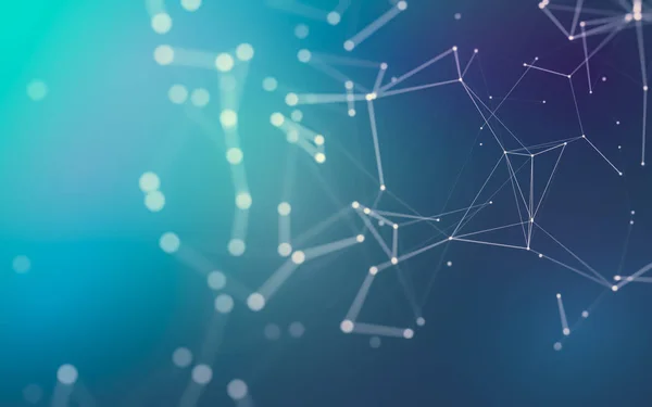 Noktaları ve çizgileri birleştiren soyut çokgen uzay düşük polyester arka plan. Bağlantı yapısı. 3d oluşturma