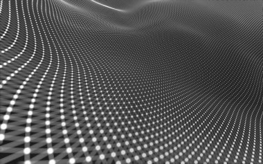Noktaları ve çizgileri birleştiren soyut çokgen uzay düşük polyester arka plan. Bağlantı yapısı. 3d oluşturma