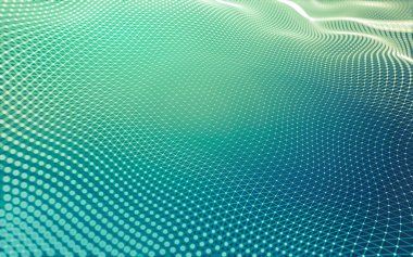 Noktaları ve çizgileri birleştiren soyut çokgen uzay düşük polyester arka plan. Bağlantı yapısı. 3d oluşturma