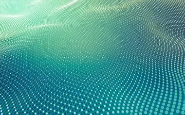 Noktaları ve çizgileri birleştiren soyut çokgen uzay düşük polyester arka plan. Bağlantı yapısı. 3d oluşturma