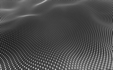Noktaları ve çizgileri birleştiren soyut çokgen uzay düşük polyester arka plan. Bağlantı yapısı. 3d oluşturma