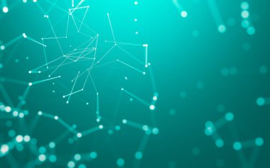 Noktaları ve çizgileri birleştiren soyut çokgen uzay düşük polyester arka plan. Bağlantı yapısı. 3d oluşturma