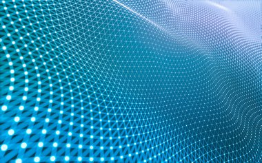 Noktaları ve çizgileri birleştiren soyut çokgen uzay düşük polyester arka plan. Bağlantı yapısı. 3d oluşturma