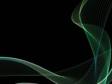 Parlayan soyut dalgalar ve soyut arkaplan ile koyu soyut arkaplan