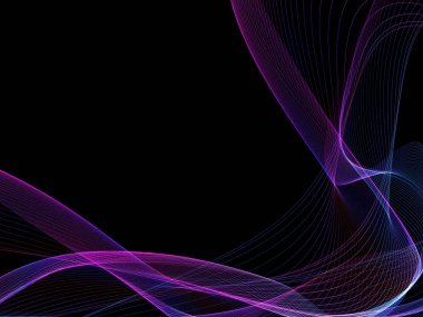 Parlayan soyut dalgalar ve soyut arkaplan ile koyu soyut arkaplan