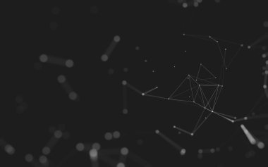 Noktaları ve çizgileri birleştiren soyut çokgen uzay düşük polyester arka plan. Bağlantı yapısı. 3d oluşturma