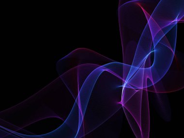 Parlayan soyut dalgalar ve soyut arkaplan ile koyu soyut arkaplan