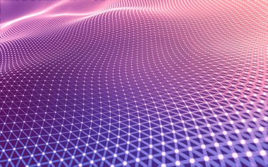 Noktaları ve çizgileri birleştiren soyut çokgen uzay düşük polyester arka plan. Bağlantı yapısı. 3d oluşturma