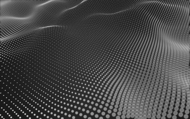 Noktaları ve çizgileri birleştiren soyut çokgen uzay düşük polyester arka plan. Bağlantı yapısı. 3d oluşturma