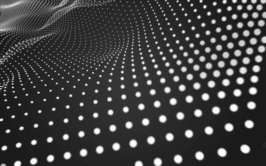 Noktaları ve çizgileri birleştiren soyut çokgen uzay düşük polyester arka plan. Bağlantı yapısı. 3d oluşturma