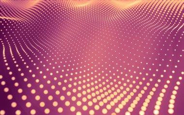 Noktaları ve çizgileri birleştiren soyut çokgen uzay düşük polyester arka plan. Bağlantı yapısı. 3d oluşturma