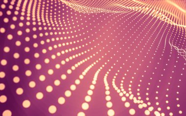 Noktaları ve çizgileri birleştiren soyut çokgen uzay düşük polyester arka plan. Bağlantı yapısı. 3d oluşturma