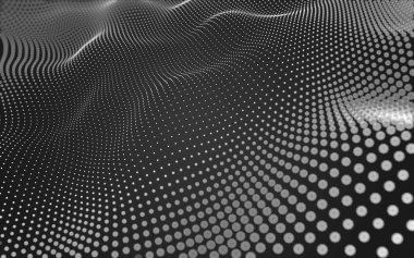 Noktaları ve çizgileri birleştiren soyut çokgen uzay düşük polyester arka plan. Bağlantı yapısı. 3d oluşturma