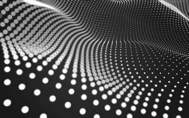 Noktaları ve çizgileri birleştiren soyut çokgen uzay düşük polyester arka plan. Bağlantı yapısı. 3d oluşturma