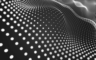Noktaları ve çizgileri birleştiren soyut çokgen uzay düşük polyester arka plan. Bağlantı yapısı. 3d oluşturma