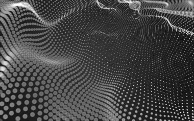 Noktaları ve çizgileri birleştiren soyut çokgen uzay düşük polyester arka plan. Bağlantı yapısı. 3d oluşturma