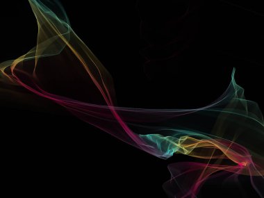 Parlayan soyut dalgalar ve soyut arkaplan ile koyu soyut arkaplan