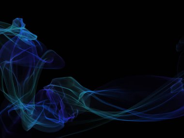 Parlayan soyut dalgalar ve soyut arkaplan ile koyu soyut arkaplan