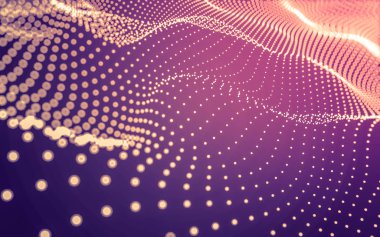 Noktaları ve çizgileri birleştiren soyut çokgen uzay düşük polyester arka plan. Bağlantı yapısı. 3d oluşturma