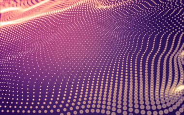 Noktaları ve çizgileri birleştiren soyut çokgen uzay düşük polyester arka plan. Bağlantı yapısı. 3d oluşturma