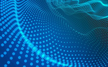 Noktaları ve çizgileri birleştiren soyut çokgen uzay düşük polyester arka plan. Bağlantı yapısı. 3d oluşturma