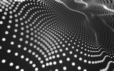 Noktaları ve çizgileri birleştiren soyut çokgen uzay düşük polyester arka plan. Bağlantı yapısı. 3d oluşturma