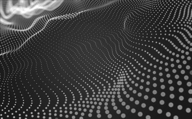 Noktaları ve çizgileri birleştiren soyut çokgen uzay düşük polyester arka plan. Bağlantı yapısı. 3d oluşturma