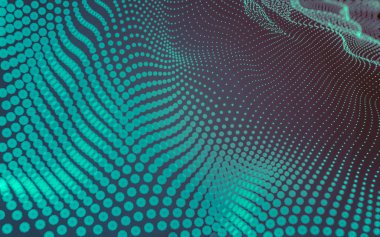 Noktaları ve çizgileri birleştiren soyut çokgen uzay düşük polyester arka plan. Bağlantı yapısı. 3d oluşturma