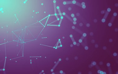 Noktaları ve çizgileri birleştiren soyut çokgen uzay düşük polyester arka plan. Bağlantı yapısı. 3d oluşturma