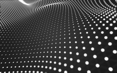 Noktaları ve çizgileri birleştiren soyut çokgen uzay düşük polyester arka plan. Bağlantı yapısı. 3d oluşturma