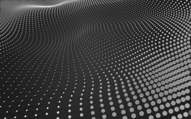 Noktaları ve çizgileri birleştiren soyut çokgen uzay düşük polyester arka plan. Bağlantı yapısı. 3d oluşturma