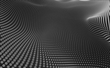 Noktaları ve çizgileri birleştiren soyut çokgen uzay düşük polyester arka plan. Bağlantı yapısı. 3d oluşturma