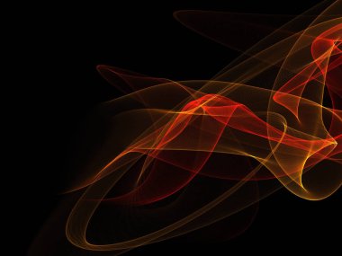 Parlayan soyut dalgalar ve soyut arkaplan ile koyu soyut arkaplan