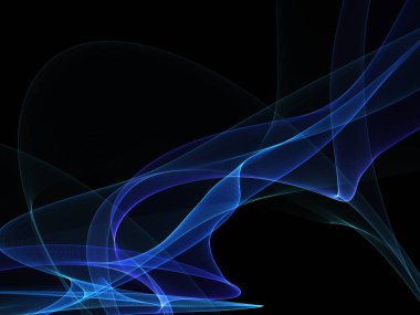 Parlayan soyut dalgalar ve soyut arkaplan ile koyu soyut arkaplan