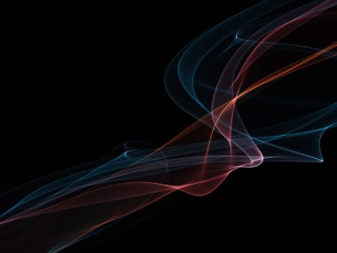 Parlayan soyut dalgalar ve soyut arkaplan ile koyu soyut arkaplan