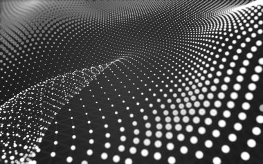 Noktaları ve çizgileri birleştiren soyut çokgen uzay düşük polyester arka plan. Bağlantı yapısı. 3d oluşturma