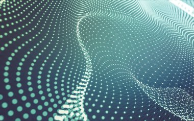 Noktaları ve çizgileri birleştiren soyut çokgen uzay düşük polyester arka plan. Bağlantı yapısı. 3d oluşturma