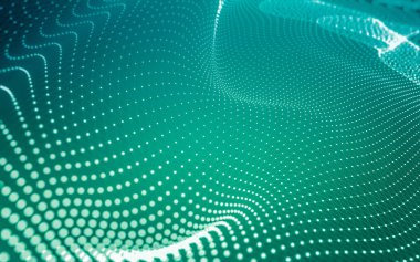 Noktaları ve çizgileri birleştiren soyut çokgen uzay düşük polyester arka plan. Bağlantı yapısı. 3d oluşturma