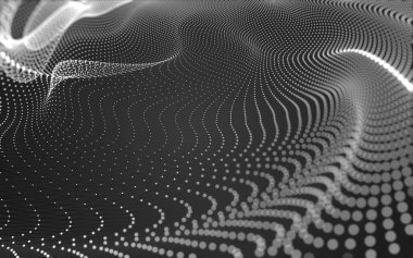 Noktaları ve çizgileri birleştiren soyut çokgen uzay düşük polyester arka plan. Bağlantı yapısı. 3d oluşturma
