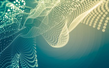 Noktaları ve çizgileri birleştiren soyut çokgen uzay düşük polyester arka plan. Bağlantı yapısı. 3d oluşturma