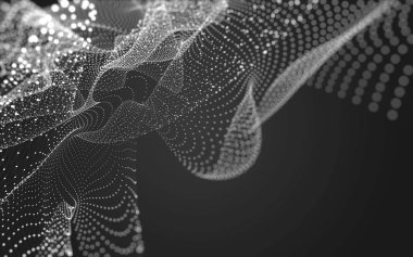 Noktaları ve çizgileri birleştiren soyut çokgen uzay düşük polyester arka plan. Bağlantı yapısı. 3d oluşturma