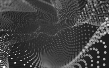 Noktaları ve çizgileri birleştiren soyut çokgen uzay düşük polyester arka plan. Bağlantı yapısı. 3d oluşturma