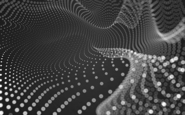 Noktaları ve çizgileri birleştiren soyut çokgen uzay düşük polyester arka plan. Bağlantı yapısı. 3d oluşturma