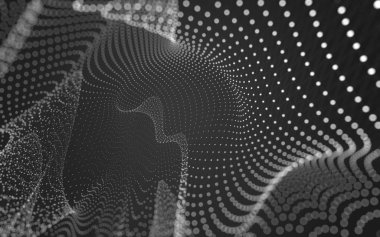 Noktaları ve çizgileri birleştiren soyut çokgen uzay düşük polyester arka plan. Bağlantı yapısı. 3d oluşturma